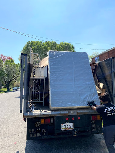Mattress and box spring removal images JunkUp Junk removal in College Park Maryland